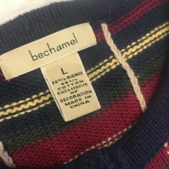 Vintage Multicolor Sweater Button-down Flower Appliqués Large - Picture 8 of 10